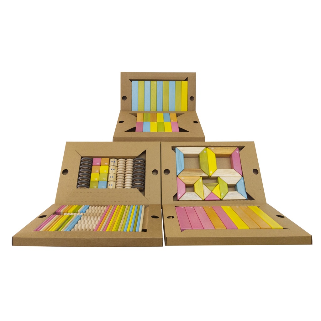 Classroom Magnetic Wooden Block Kit 130 Pieces