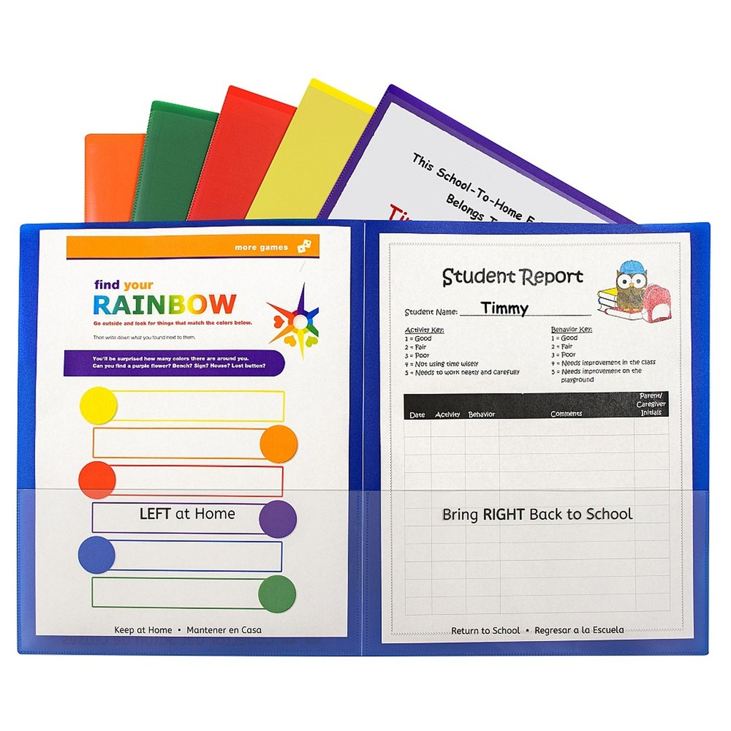 Assorted Classroom Connector School-To-Home Folders 6ct