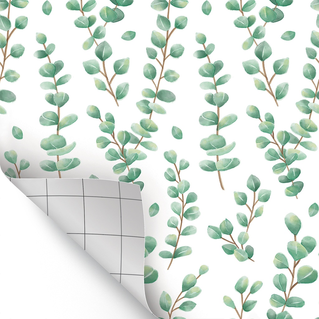 Eucalyptus Peel and Stick Decorative Paper Roll 17.5" x 10' 