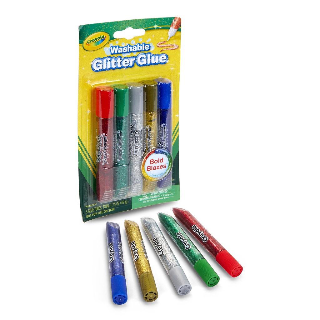 Bold Washable Glitter Glue Pack of 5