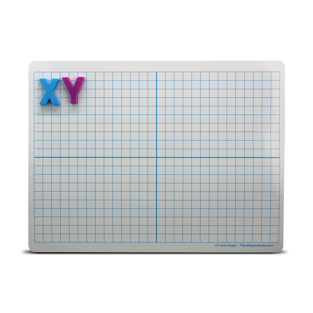 Two-Sided XY Axis/Plain 9" x 12" Magnetic Dry Erase Learning Mas Pack of 12