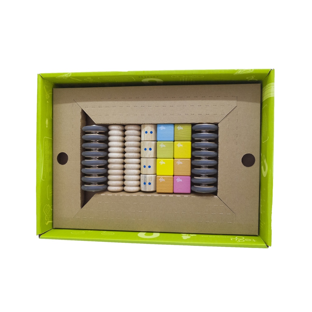 Classroom Magnetic Wooden Block Kit 130 Pieces