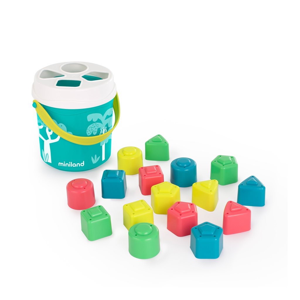 Turquoise Feel to Learn: Shape Sorting Bucket