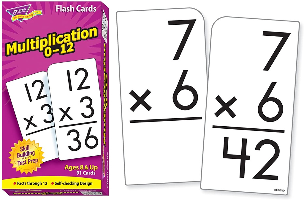 Multiplication 0-12 Skill Drill Flash Cards