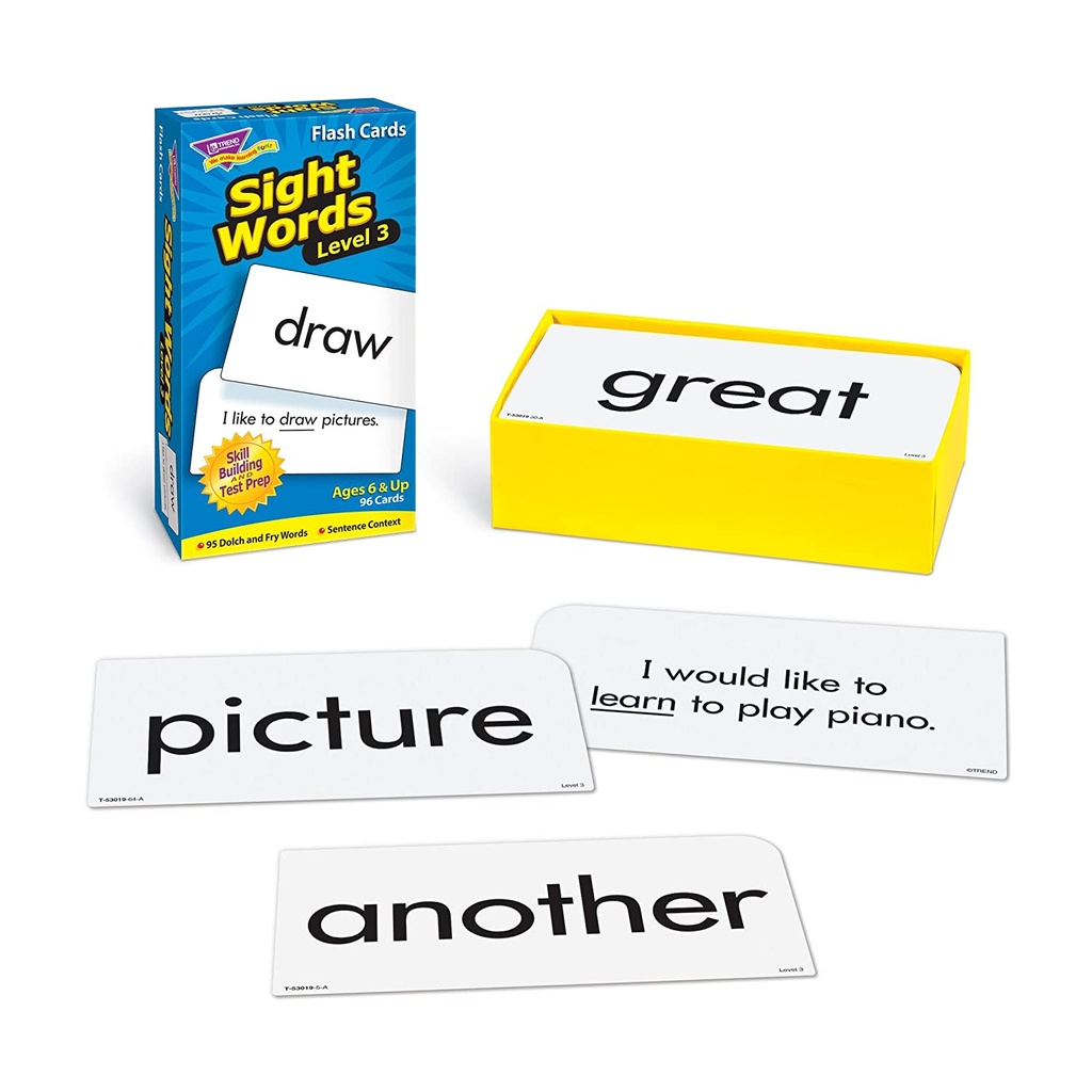 Level 3 Sight Words Skill Drill Flash Cards