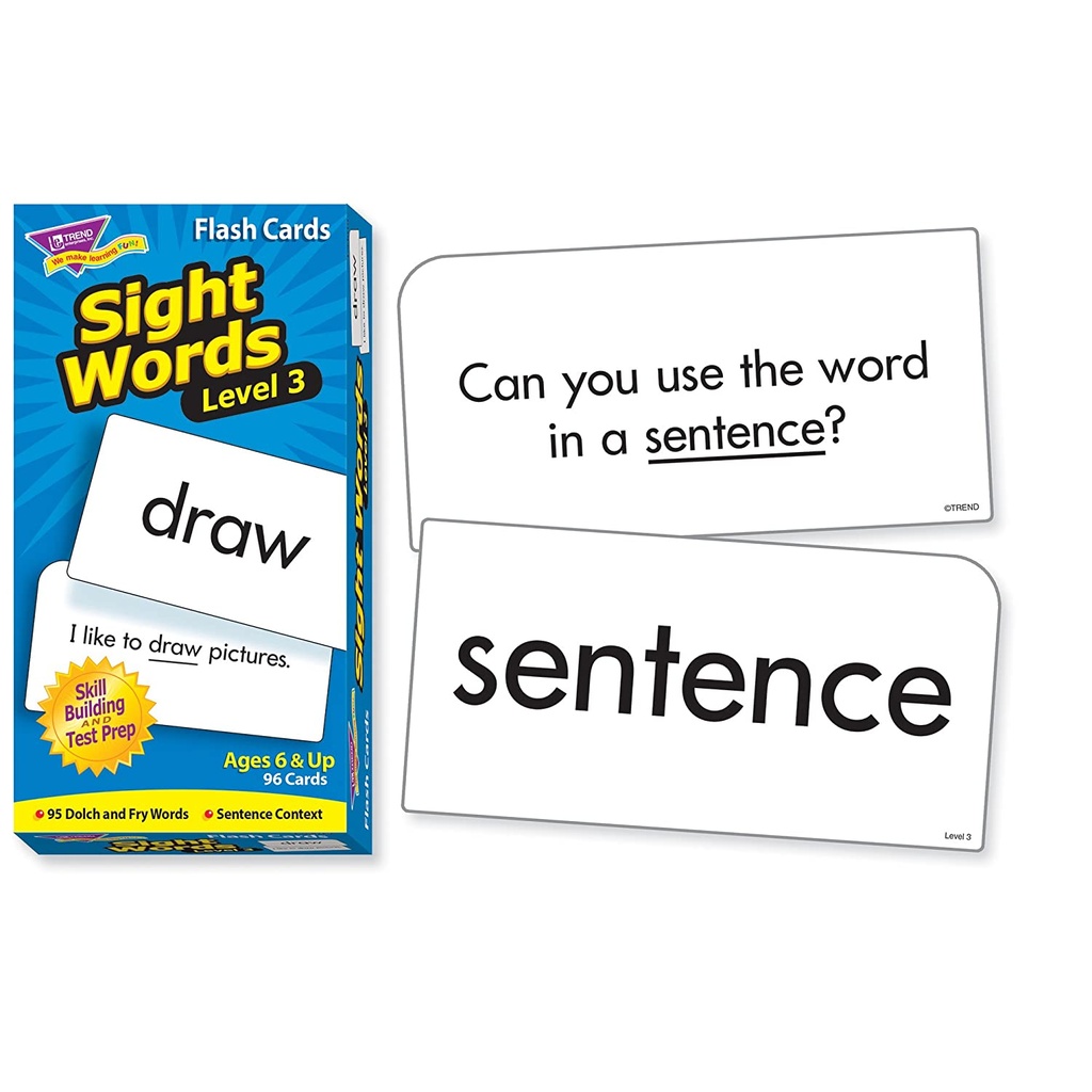 Level 3 Sight Words Skill Drill Flash Cards