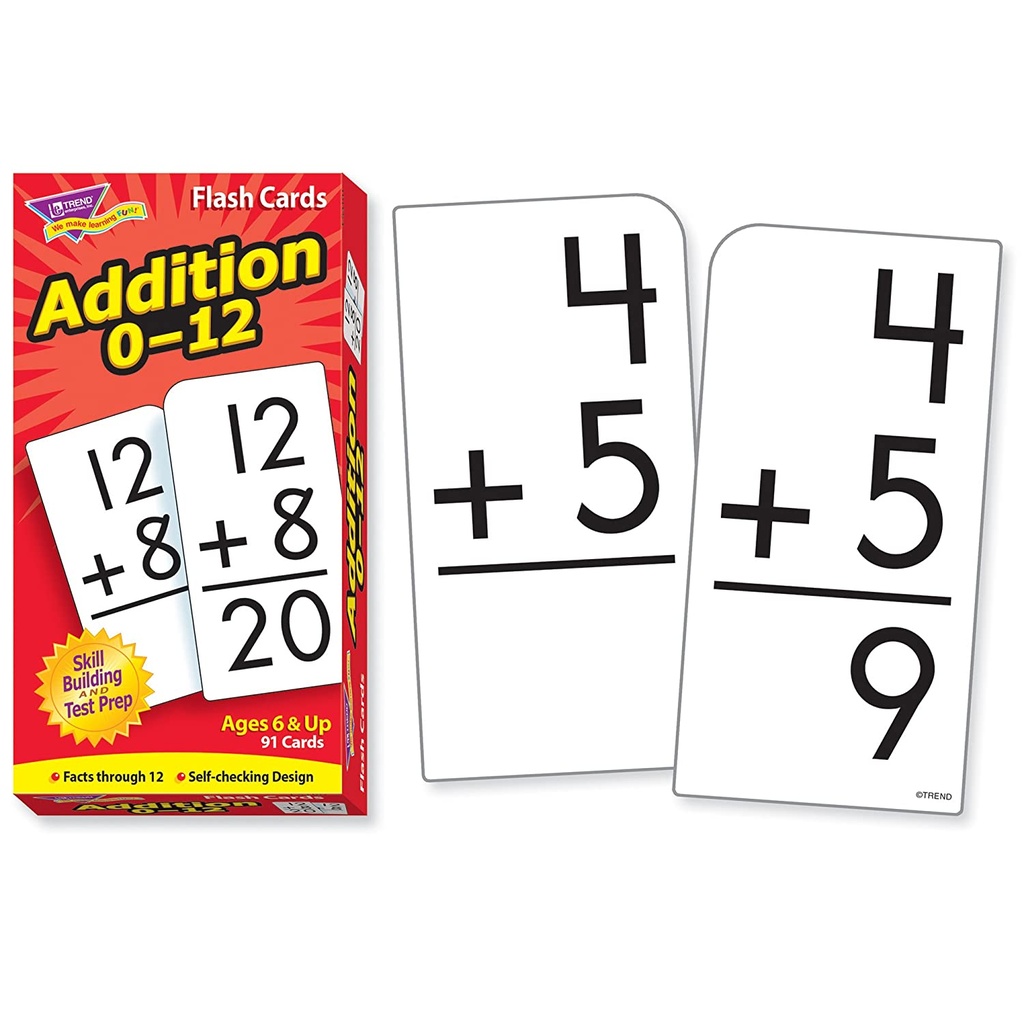 Addition 0-12 Skill Drill Flash Cards