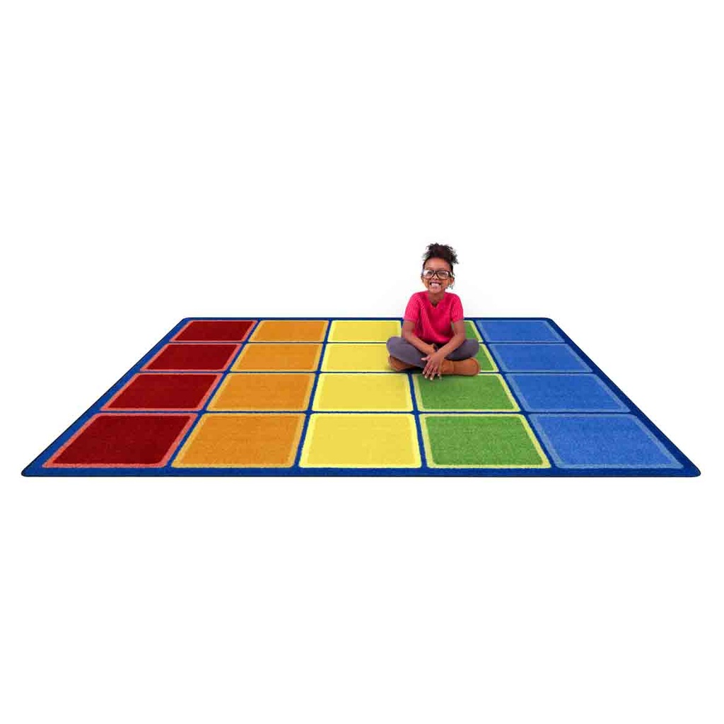 Rainbow Blocks Area Rug