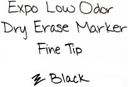 36ct Black Expo Low Odor Fine Dry Erase Markers