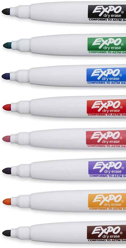 8 Color Fine Expo Magnetic Dry Erase Markers