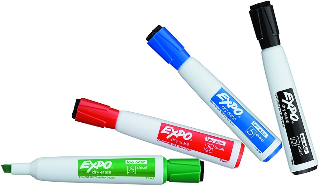 8 Color Chisel Tip Expo Magnetic Dry Erase Markers