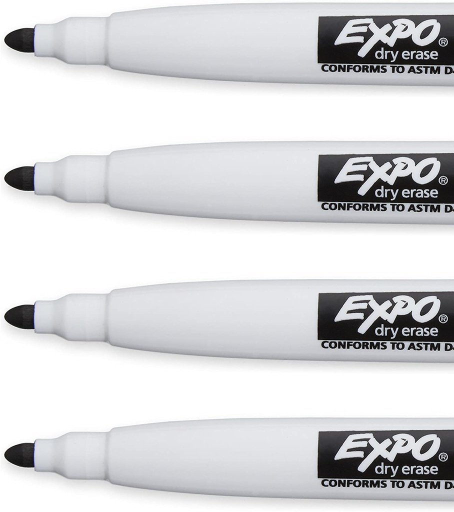 4ct Black Fine Expo Magnetic Dry Erase Markers