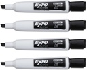 4ct Black Chisel Tip Expo Magnetic Dry Erase Markers