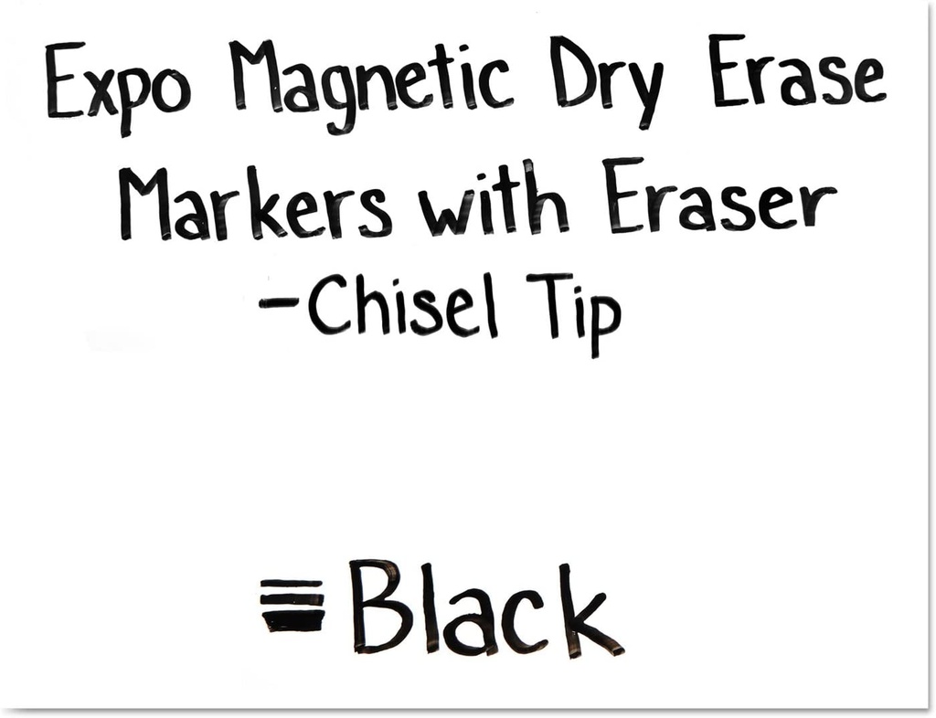 4ct Black Chisel Tip Expo Magnetic Dry Erase Markers