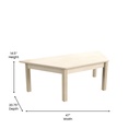 Wooden Trapezoid Classroom Activity Table