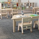 Wooden Trapezoid Classroom Activity Table