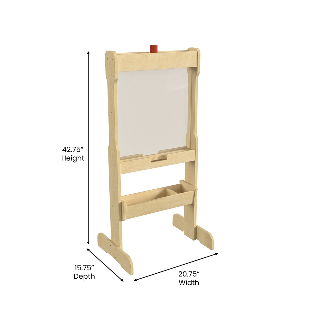 Free Standing Wooden Double Sided Accessory Panel Easel