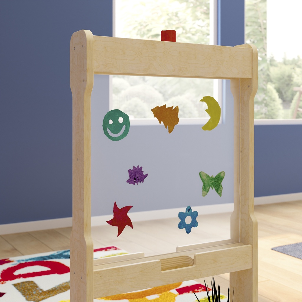 Free Standing Wooden Double Sided Accessory Panel Easel