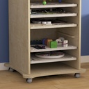 Wooden Mobile Accessory Panels Storage Cart with Locking Caster Wheels