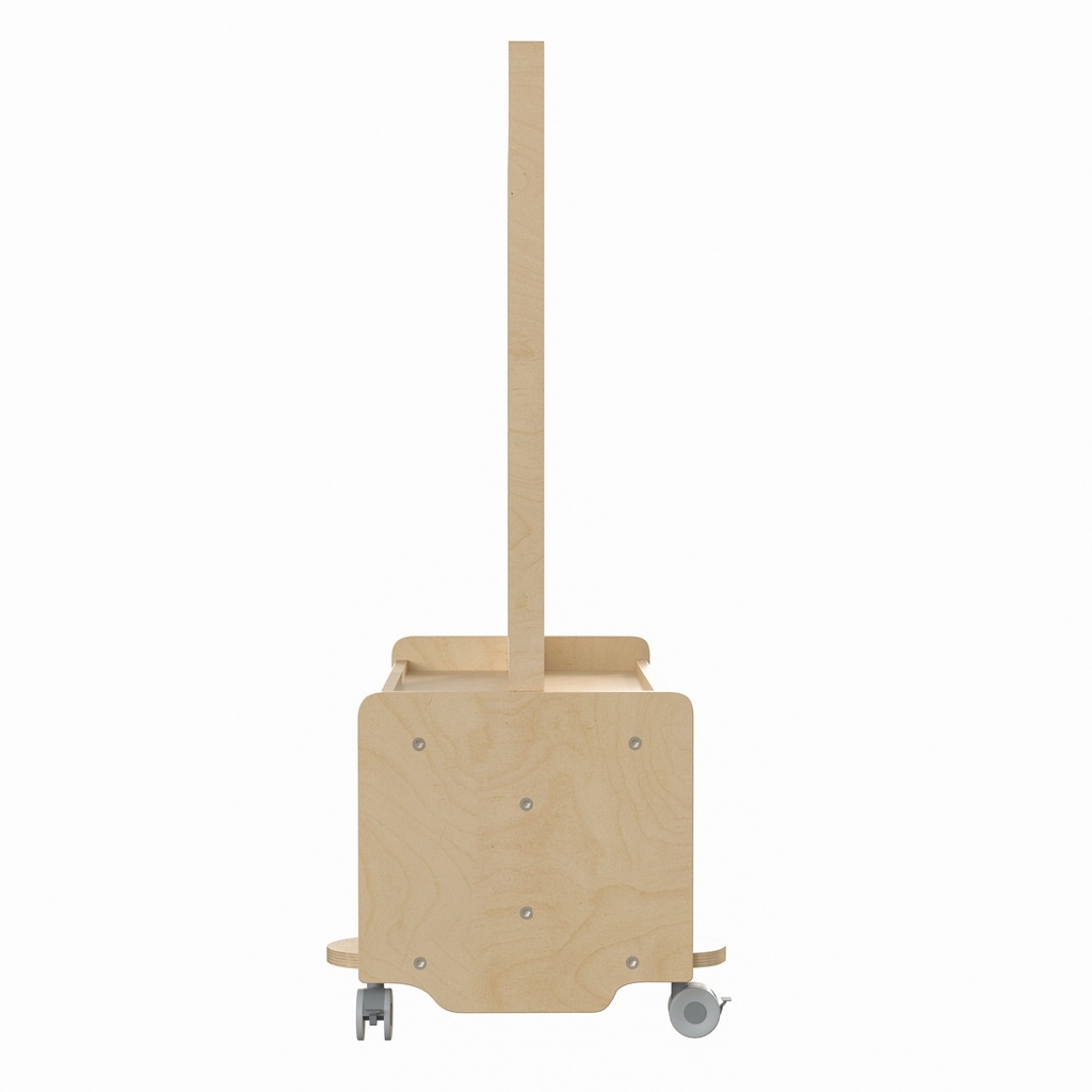Wooden Two Sided Art Station with Locking Caster Wheels