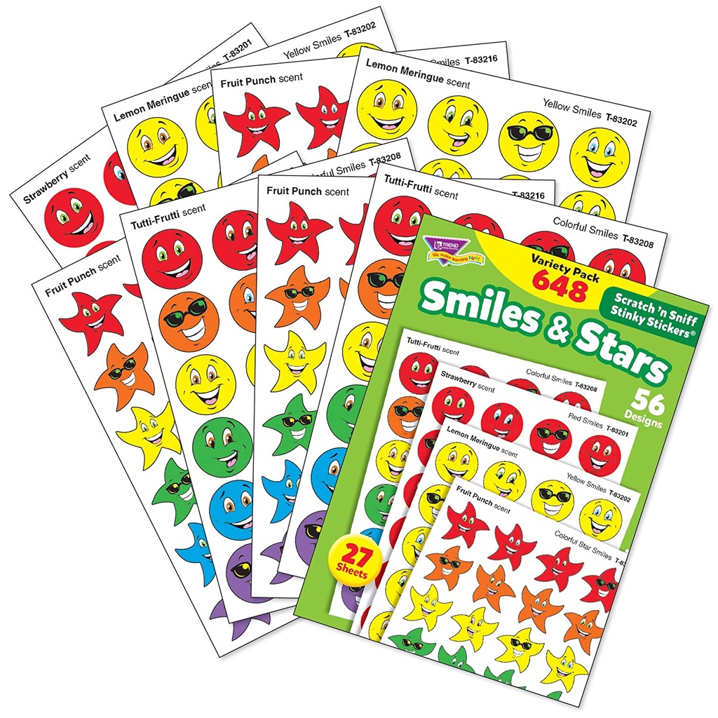 Smiles and Stars Stinky Stickers Variety Pack