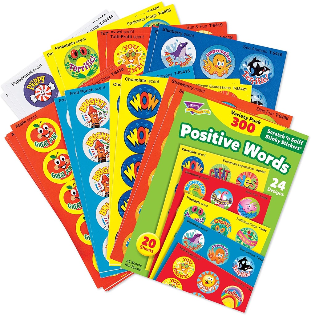 Positive Words Stinky Stickers Variety Pack