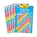 Colorful Sparkle Stars SuperShapes Stickers Value Pack