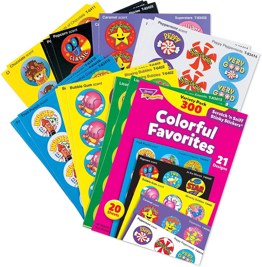 Colorful Favorites Stinky Stickers Variety Pack