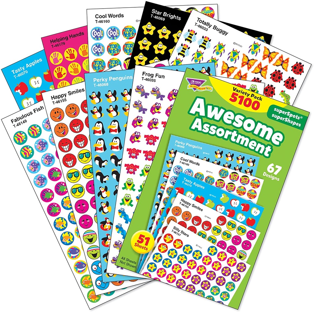 Awesome Assortment SuperSpots &amp; SuperShapes Stickers Pack