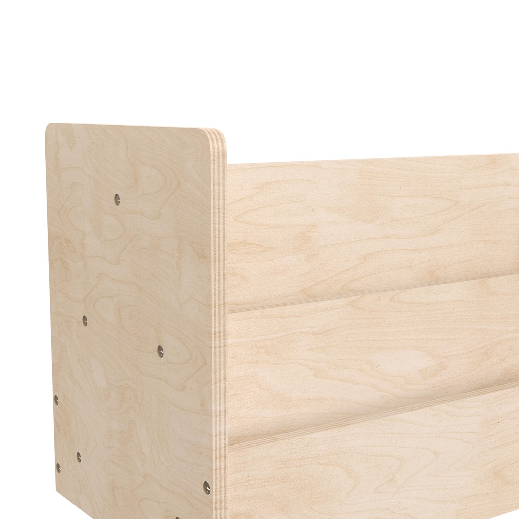 Modular Double Sided 2 Tier Wooden Book Display Shelf