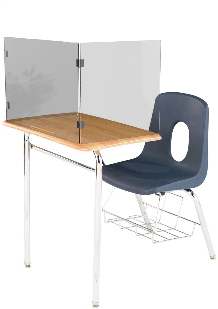 20&quot; H Student Desk Barrier Front and 1 Side