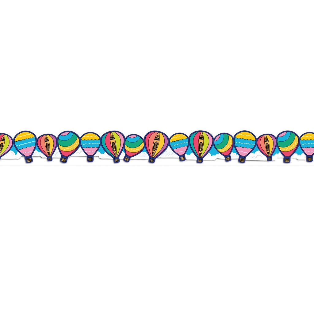 Crayola Colors of Kindness Hot Air Balloons Deco Trim®  Extra Wide