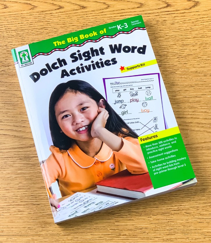 The Big Book of Dolch Sight Word Activities Resource Book Grade K-3