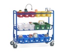 Library on Wheels With 18 Small Tubs