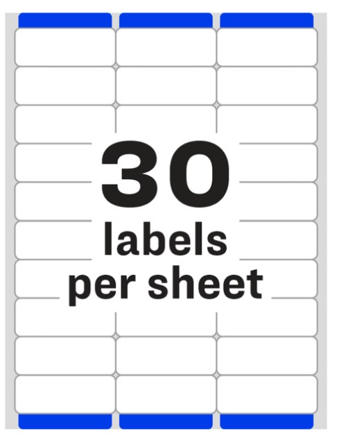 Avery White Easy Peel Address Labels with Surefeed 1" x 2 5/8"