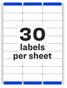Avery White Easy Peel Address Labels with Surefeed 1" x 2 5/8"