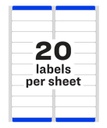 500ct 1x4 White Inkjet Easy Peel Address Labels