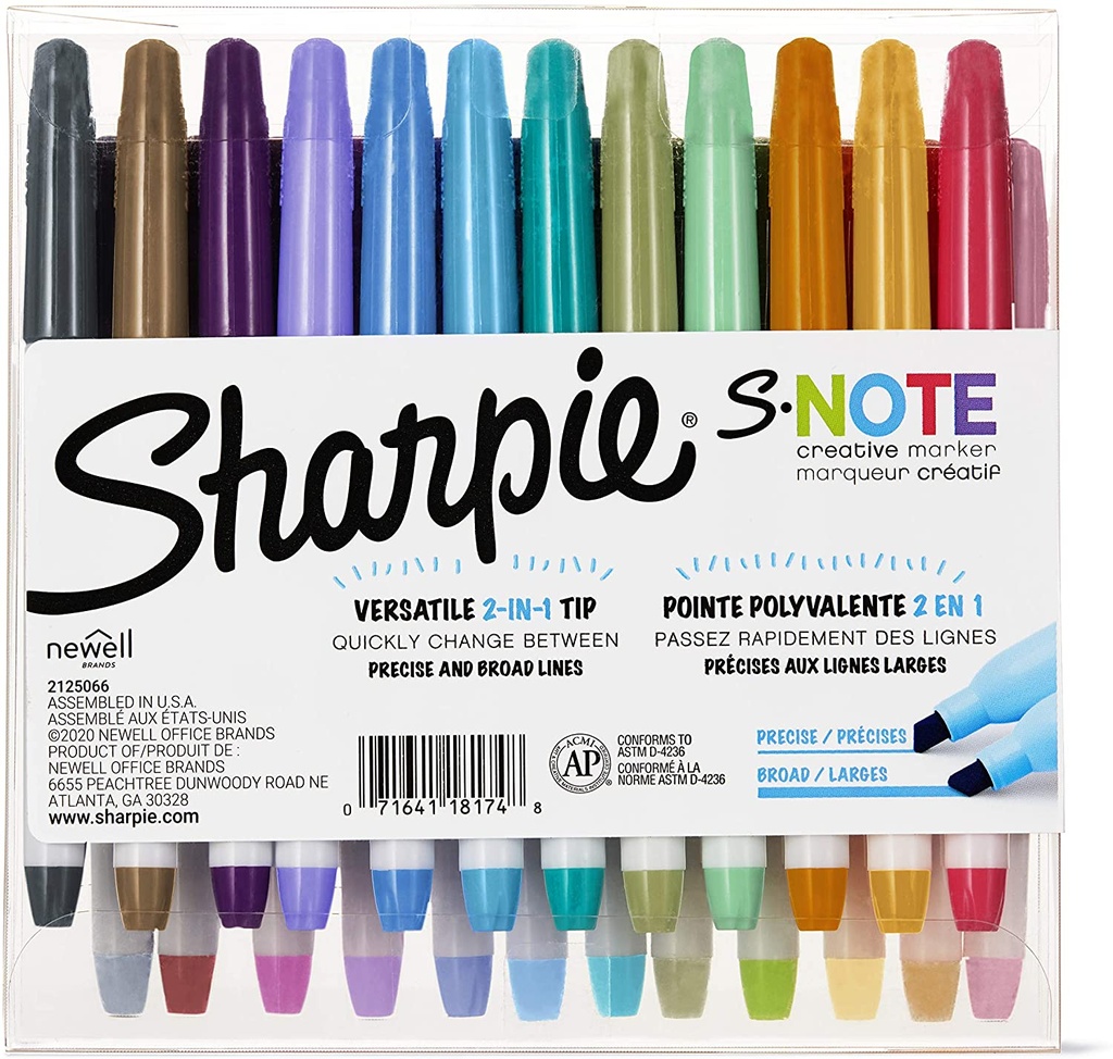 24ct Sharpie S-Note Permanent Markers