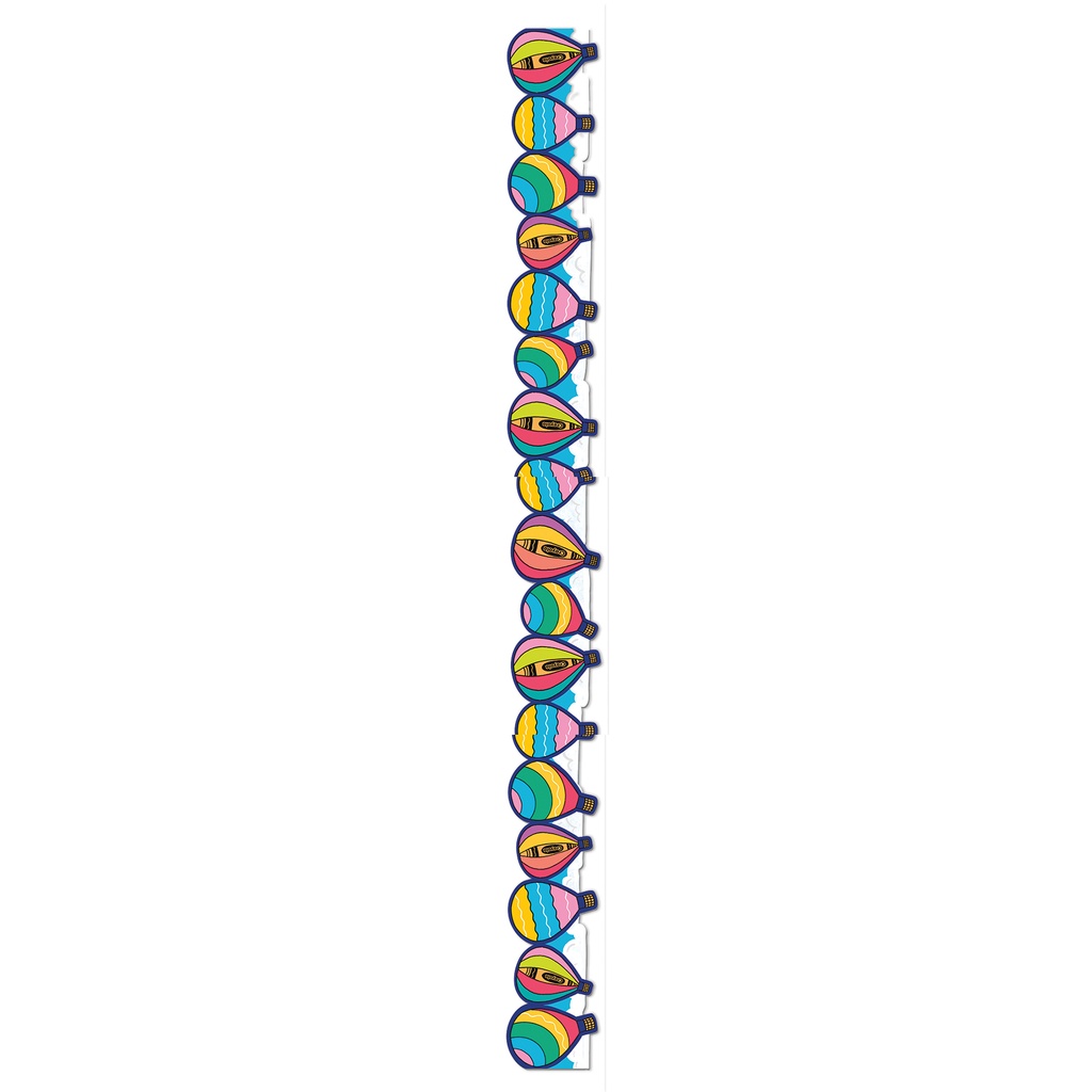 Crayola Colors of Kindness Hot Air Balloons Deco Trim®  Extra Wide