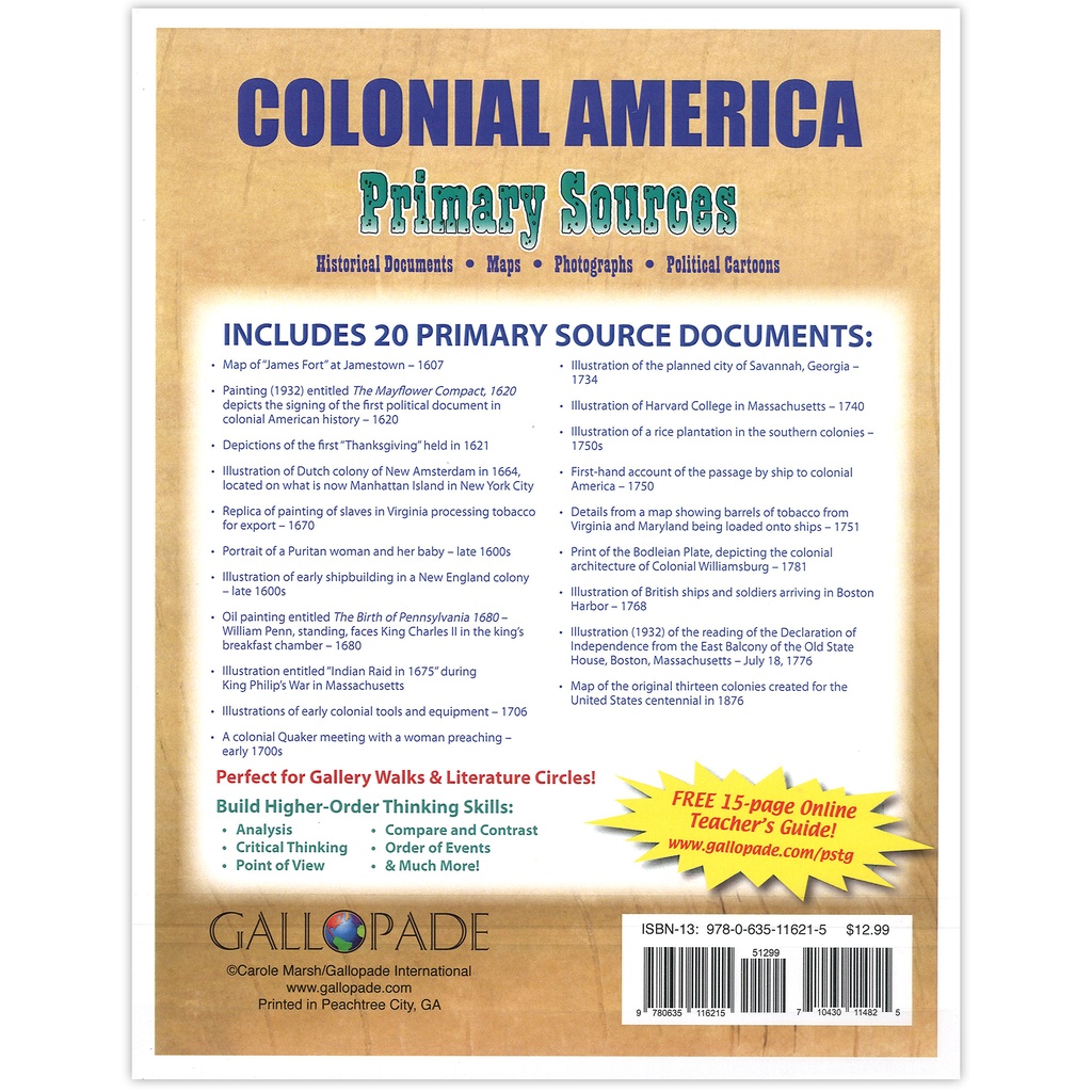 Primary Sources: Colonial America