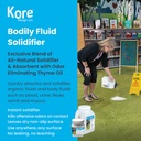 Body Fluid Solidfier, Light Weight Absorbent For Absorbing Body Fluids, 1L Jug
