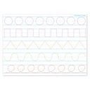 Smart Poly® PosterMat Pals™ Space Savers, 13" x 9-1/2", Prewriting Tracing, Pack of 10