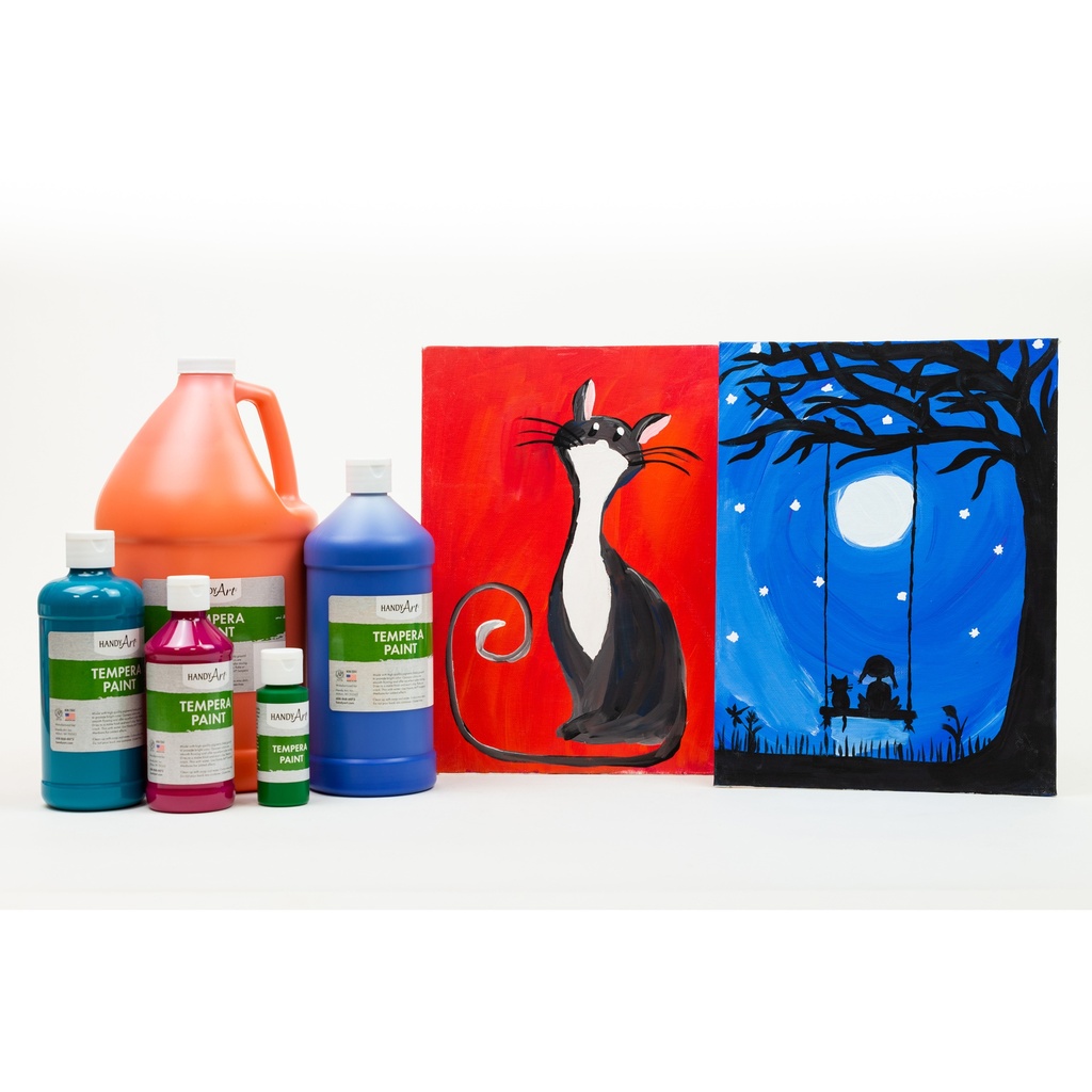 Fluorescent 6-Color Tempera Paint Set