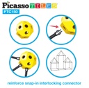 PicassoTiles 150 Piece Fort Building Kit