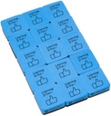 15ct Learning is Fun Blue & Black 2" Foam Felt Erasers