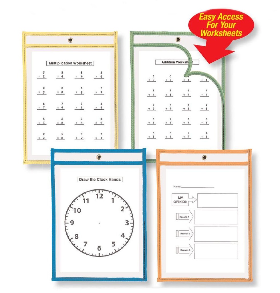 10ct Dry Erase Pockets