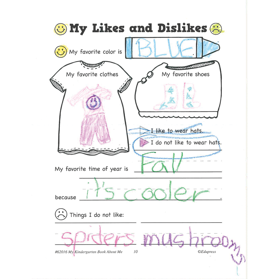 My Kindergarten Book All About Me 10 Pack