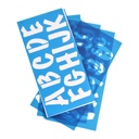 LetterCraft Reusable Marker 2-Inch Full Alphabet & Numbers Plastic Stencils