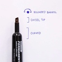 Assorted Colors Chisel Tip Permanent Markers 36 count