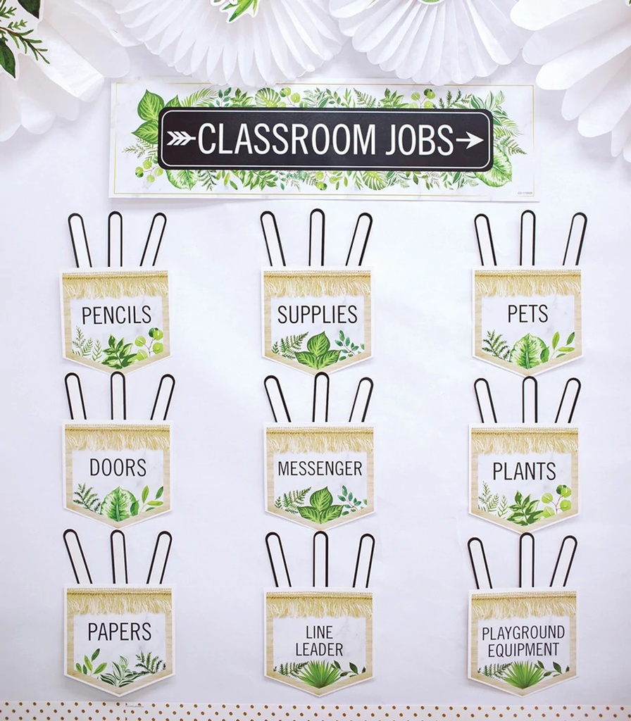 Simply Boho Classroom Jobs Mini Bulletin Board Set